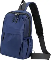 [Perfeclan] Men's Chest Bag Hiking Daypack with Compartment Multifunctional Mini Crossbody Bag Shoulder Purse for Travel Outdoor Shopping