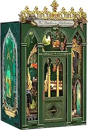 CUTEBEE DIY Book Nook Kit, Miniature House Kits for Adult and Teens, DIY Miniature Book Nook kit with Sensor Led Light, Gifts for Lovers and Family (The Darkness Herbarium)