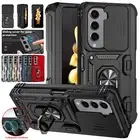 For Samsung Galaxy Z Fold 6 Fold 5 4 Shockproof Ring Stand Hinge Protection Case