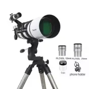 Skyoptikst 102/600 refractor astronomical telescope W/stainless steel tripod