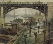 Claude Monet - The Coalmen Giclee Fine Art Print Reproduction on Canvas 36"