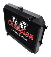 Perf Champion 3 Row Black Finish Radiator-1970-1974 Dodge Challenger Big Block
