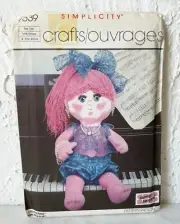Simplicity Crafts Pattern 7539 Shirley Botsford Lullabye Babe 23" Doll - 1986