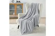 COMFEYA 150x200cm Ultra-Soft Fleece Blanket - Light Grey