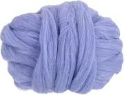 uxcell Wool Roving Yarn, 100G/3.53OZ Soft Felting Wool Pure Chunky Roving Yarn Bulk for Needle Felting Knitting Blanket Spinning Weaving DIY Craft, Blue