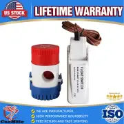 1100 GPH Automatic Submersible Boat Bilge 12V Water Pump With Auto Float Switch