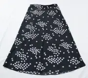 Nasty Gal Women's Shooting Star Bias Cut Midi Skirt MP9 Black & White US 6 NWT