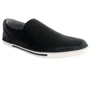 Kenneth Cole REACTION Men's Center Slip On Sneaker, Black, 13 M US