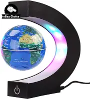 Magnetic Levitation Floating Globe Touch Switch LED Light Floating Desk Lamp