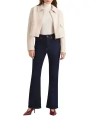 [David Lawrence] Cosmos Felted Wool Jacket in Bone