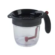 Fat Separator With Bottom Release Fat Dispenser Gravy Strainer Kitchen Tool - 1L