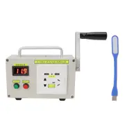 Portable Hand Crank Power Generator for Outdoor Travel - 30W Output, Manual Crank Generation - 20W Generating