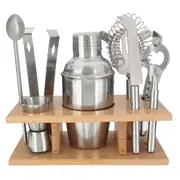 Stainless Steel Cocktail Shaker Mixer Drink Bartender Martini Bar Set Tool Kit 350ml