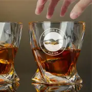 Custom Engraved Brighton & Hove Albion Whiskey Glass – 10 oz Twisted Rocks Glass
