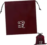 CRILSTYLEO Hair Dryer Storage Bag Drawstring Pouch for Home Travel Capacity Fuzzy for Organizing Hair Dryers and Accessories