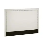 Bed Head Bed Frame Headboard King Fabric - RIVE Beige White