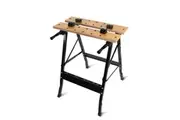 Horusdy Foldable Work Bench Mobile Sawhorse Garage Trestle Wood Cutting Anti Slip Table Work Benches