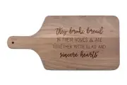 Creative Products They Broke Bread 17 x 8 Walnut Paddle Cutting Board
