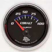 Autometer Cobalt Oil Pressure Gauge Electric - 0 - 100 PSI, 2 1/16 Inch, Short Sweep, AU6127