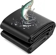 Waterproof Membrane Pond Liner 6 x 3m Black Durable Fish Pool Liner for Garden Ponds, Waterfalls, Fountains with Underlay, Ideal for Garden Pools and Streams, Waterproof 4*8m