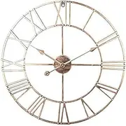 Large Wall Clocks, Outdoor Indoor Garden Clock Iron Living Room Silent Non Ticking Clock, Strong and Not Easily Damaged, Easy to Read