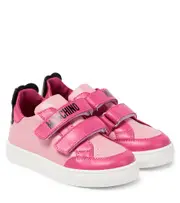 Moschino Kids Teddy Bear leather sneakers