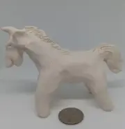 "Unicorn" - Clay sculpture, hand made. Fired to Cone 5. Signed. Unglazed.