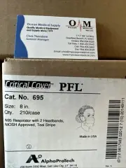N95 Masks, Case Of 210, Made In The USA By AlphaProTech #695, Critical Care PFL!