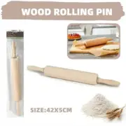 42cm Wood Rolling Pin Pastry Cookie Dough Baking Roller Non Stick Kitchen Tool