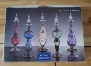 Royal Limited Perfume Glass Bottles Egypt 5 Vintage Old/New Stock Boxed PRETTY