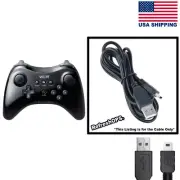 Nintendo Wii U Pro Controller USB Cable Transfer Cord Replacement
