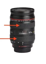 Focus + Zoom Rubber Grips Covers For Canon EF 24-70mm f/2.8L USM Lens