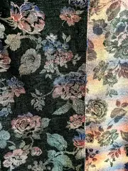 Floral Tapestry Reversible Double Sided Upholstery Designer Fabric 54" x 40" New