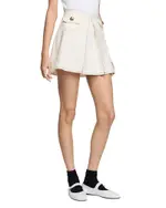Sandro Short Box Pleated Skirt