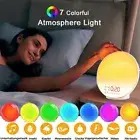 Wake-up Light Sunrise Alarm Clock FM Radio Bedside Sounds Night Lamp 7-Color LED