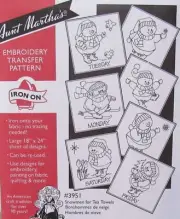 Aunt Martha's 3951 Snowmen Tea Towels DOW Christmas Embroidery Transfer Pattern