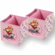 Nickelodeon Paw Patrol - Pink Collapsible Storage Bins 2 Pack - Skye NEW