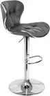 Bar Stool 2Pcs Adjustable Kitchen Stools Luna Swivel Counter Barstools Grey Dini