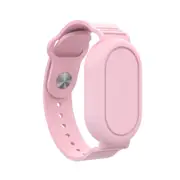 Wristband for Samsung Galaxy SmartTag 2 Silicone Bracelet Full Cover Watch Band Hidden Accessories-Pink
