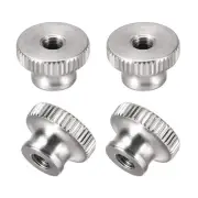 4Pcs Knurled Thumb Nuts M5 304 Stainless Steel Round Knobs for 3D Printer Parts