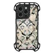 iPhone 16 Pro Ultra Bounce Case MagSafe Compatible Art Deco Marble Tiles in Soft Pastel on transparent 2