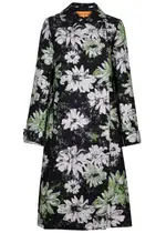 Stine Goya Wessi Metallic Floral-jacquard Coat - Black - M (UK12 / M) M (UK12 / M)