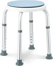 Swivel Shower Chair Adjustable Height Bath Stool Bench Bathroom Seat for Elderly Disabled Seniors 38-56cm