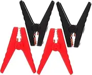 ASAKKURA 4pcs Jumper Cable Clamps for Car Battery Charger Alligator Clip End Boost Clamp for Emergency Power Supply Ignition