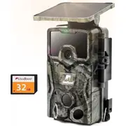 Solar Trail Camera 46MP 4K Wildlife Hunting Game Cam Night Vision