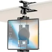 Sun Visor Car Tablet Mount for 4.7"-13" Phone & iPad, 360° Rotating Metal Tablet Holder for Car Sun Visor Clip, Compatible with iPad Pro/Air/Mini, Galaxy Tabs, iPhone, Switch, Tablets