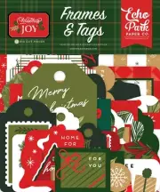 Echo Park Ephemera-Frames & Tags, Christmas Joy (Pack of 3)