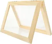 OHPHCALL Handcrafted A4 Paper Making Frame and Deckle Kit - Artisanal Wooden Mould for Crafting - Screen Printing DIY Creation Tools With Dried Flowers for Adults
