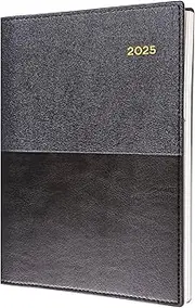 Collins Vanessa - A4 Week to View Calendar Year Diary/Planner - 2025 Black