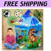 Dino Paradise Play Tent with Roar Button & LED Lights - Fun for Kids 40x40x51